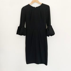 Betsy & Adam Black Dress w Bubble Sleeves - Size 4